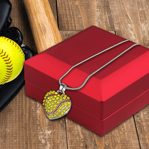 Personalized New Softball Heart Necklace - Softball - To My Granddaughter - I Will Always Be Your No.1 Fan - Gnep23004