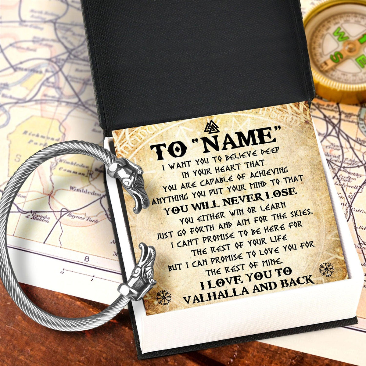 Personalized Norse Dragon Bracelet - Viking - To My Son - You Will Never Lose - Gbzi16002