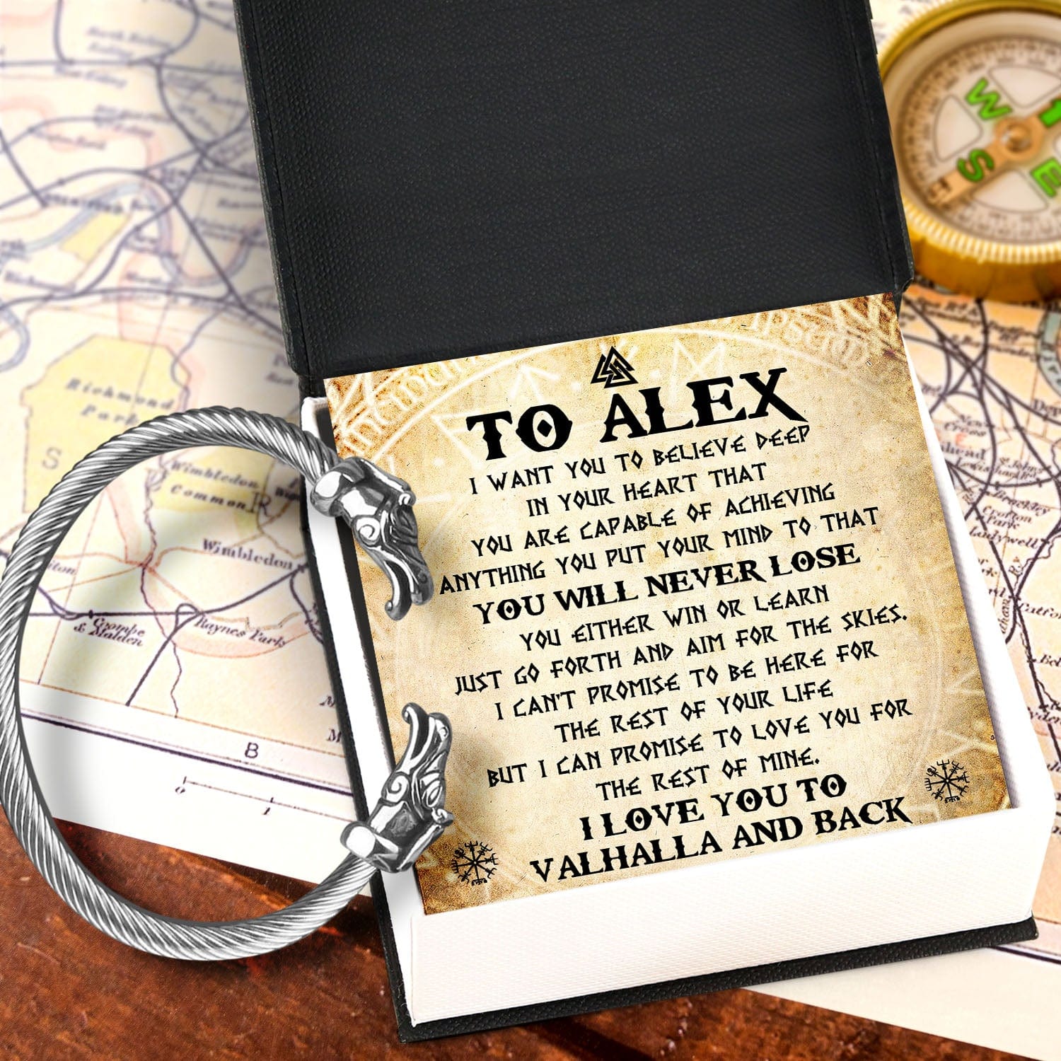 Personalized Norse Dragon Bracelet - Viking - To My Son - You Will Never Lose - Gbzi16002