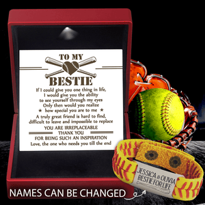 Personalized Softball Bracelet - Softball - To My Bestie - How Special You Are To Me - Gbzk33007