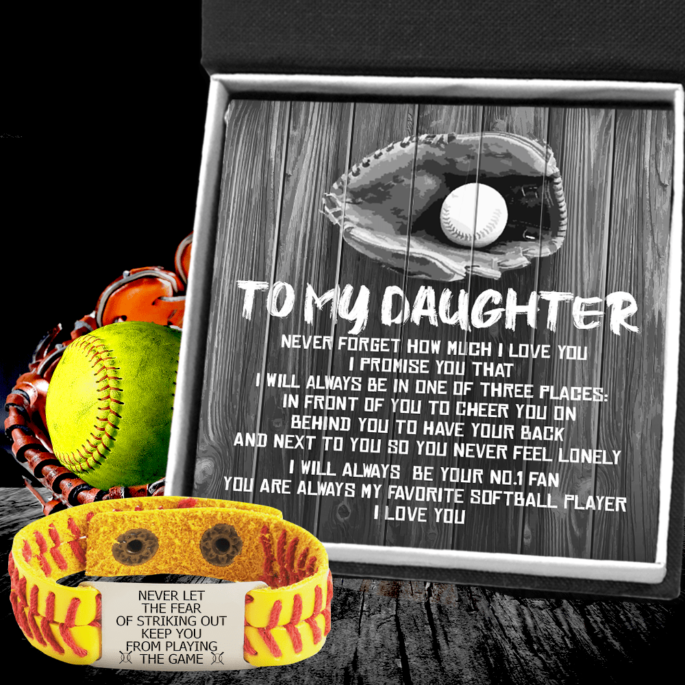 Personalized Softball Bracelet - Softball - To My Daughter - Never Forget How Much I Love You - Gbzk17012