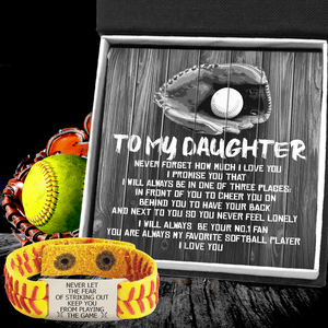 Personalized Softball Bracelet - Softball - To My Daughter - Never Forget How Much I Love You - Gbzk17012