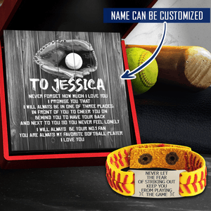 Personalized Softball Bracelet - Softball - To My Daughter - Never Forget How Much I Love You - Gbzk17012