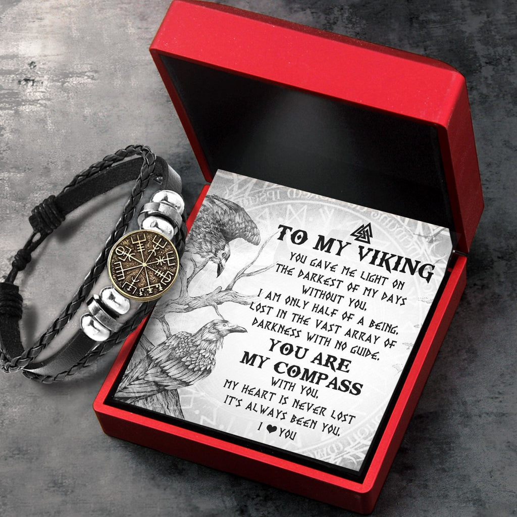 Personalized Viking Compass Bracelet - Viking - To Man - You Are My Compass - Gbla26003