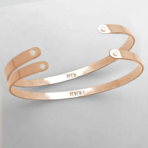 Personalized Viking Rune Couple Bracelets - Viking - My Viking Man - You Are My Life - Gbt26030