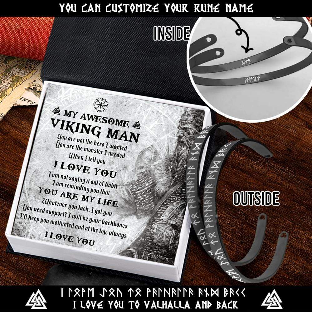 Personalized Viking Rune Couple Bracelets - Viking - My Viking Man - You Are My Life - Gbt26030