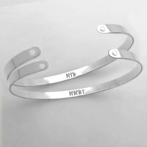 Personalized Viking Rune Couple Bracelets - Viking - To My Shieldmaiden - I Love You To Valhalla And Back - Gbt13029