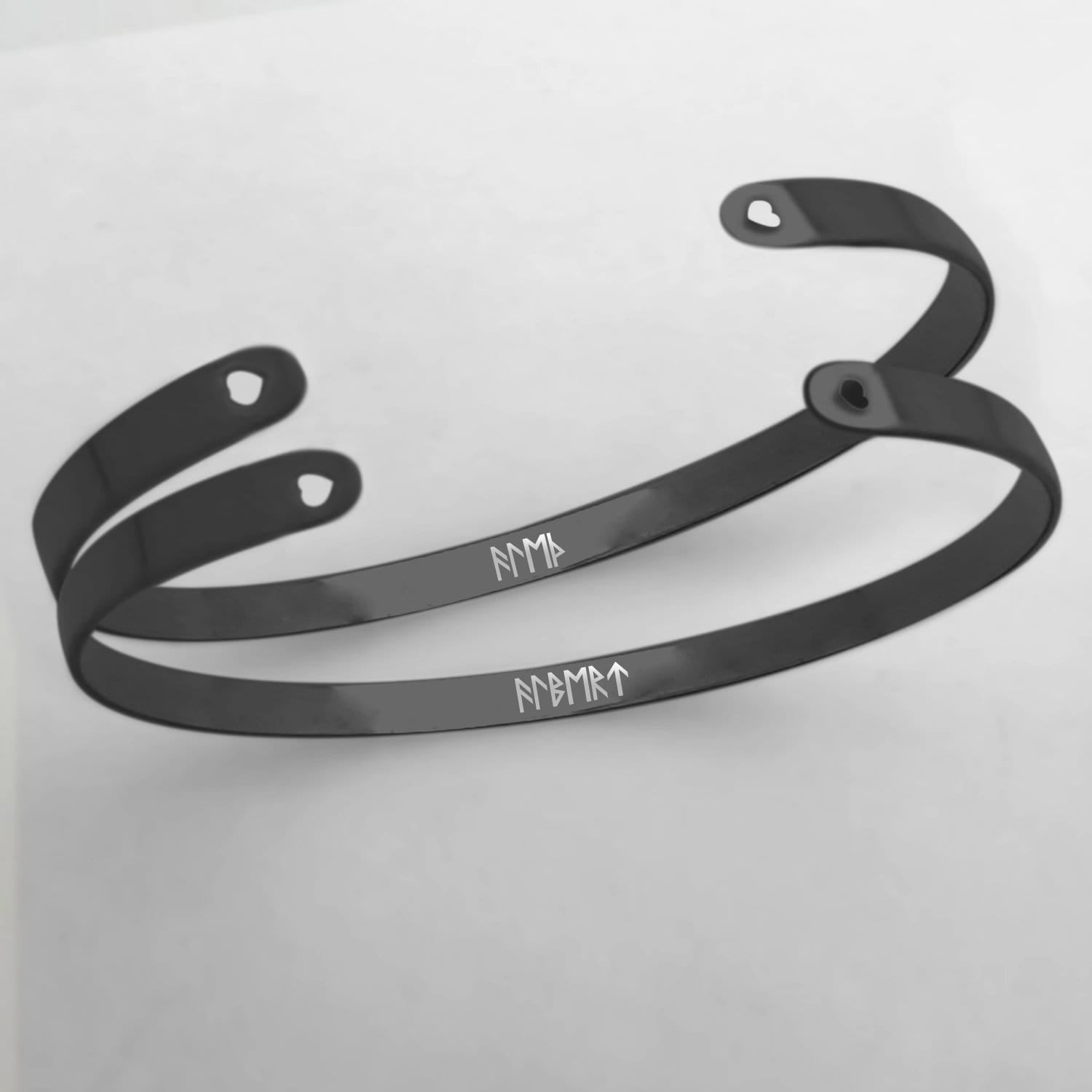 Personalized Viking Rune Couple Bracelets - Viking - To My Shieldmaiden - I Love You To Valhalla And Back - Gbt13029