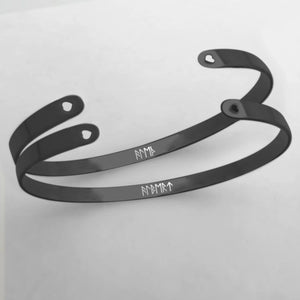 Personalized Viking Rune Couple Bracelets - Viking - To My Shieldmaiden - I Love You To Valhalla And Back - Gbt13029