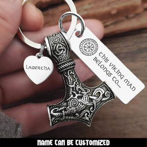 Personalized Viking Thor Keychain - Viking - My Viking - I Love You To Valhalla And Back - Gkbv26002