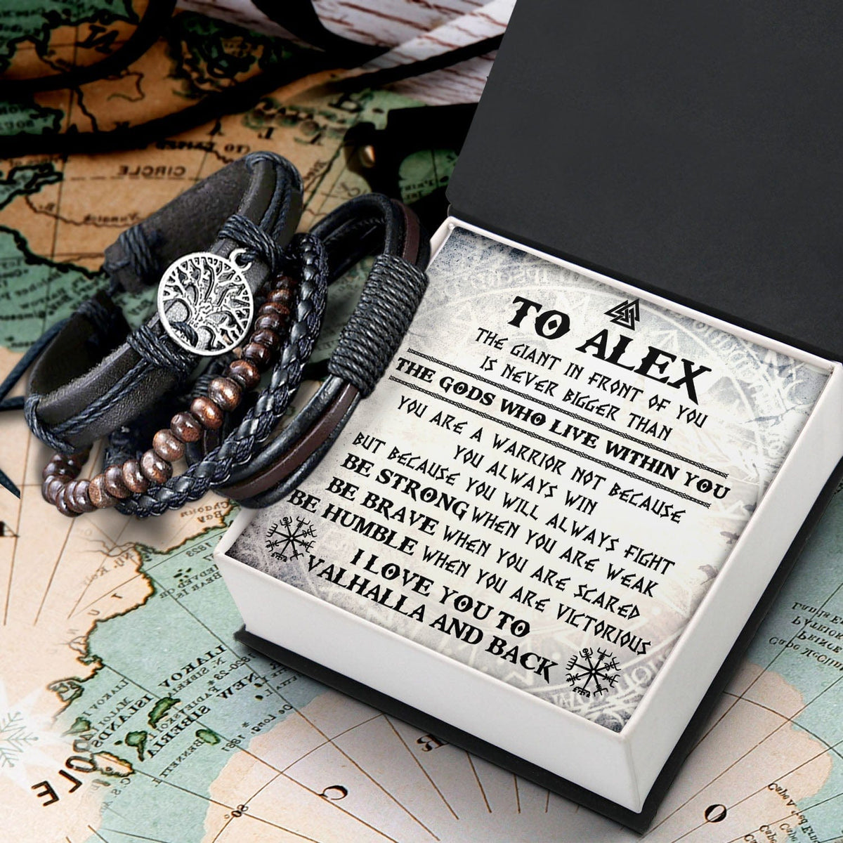 Personalized Viking Yggdrasil Bracelet - Viking - To My Viking Son - Be Strong When You Are Weak - Gbag16001