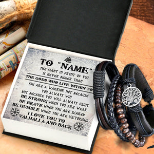 Personalized Viking Yggdrasil Bracelet - Viking - To My Viking Son - Be Strong When You Are Weak - Gbag16001