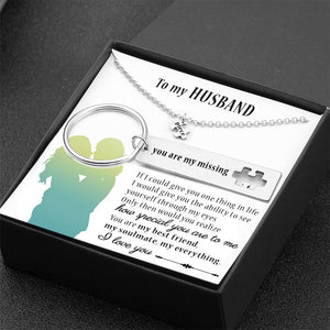 Puzzle Keychain And Necklace Set - To My Husband - How Special You Are To Me - Gnq14002