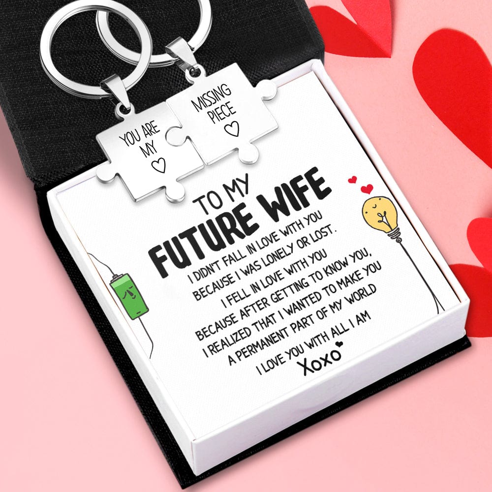 Puzzle Piece Keychain - Family - To My Future Wife - I Love You With All I Am - Gkwd25001