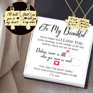 Puzzle Piece Necklace - Family - To My Beautiful - Never Forget That I Love You - Glmb13007