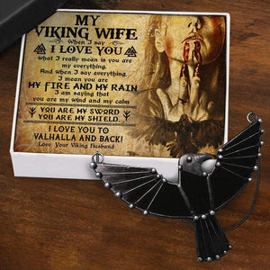 Raven Necklace - My Viking Wife - My Fire And My Rain - Gncm15002