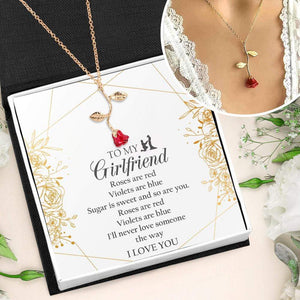 Red Rose Necklace - Family - To My Girlfriend - The Way I Love You - Gnzn13003
