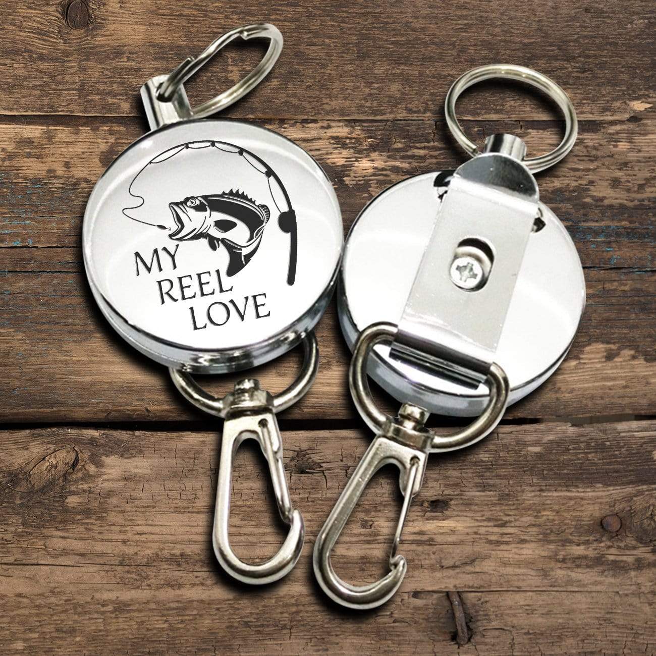 Retractable Pull Keychain - Fishing - To My Man - I Love You - Gkze26001