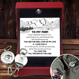 Retractable Pull Keychain - Fishing - To My Man - I Love You - Gkze26001