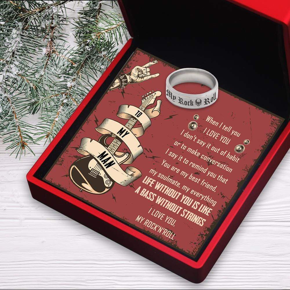 Rock 'N' Roll Ring - Guitar - To My Man - I Love You - Gri26018