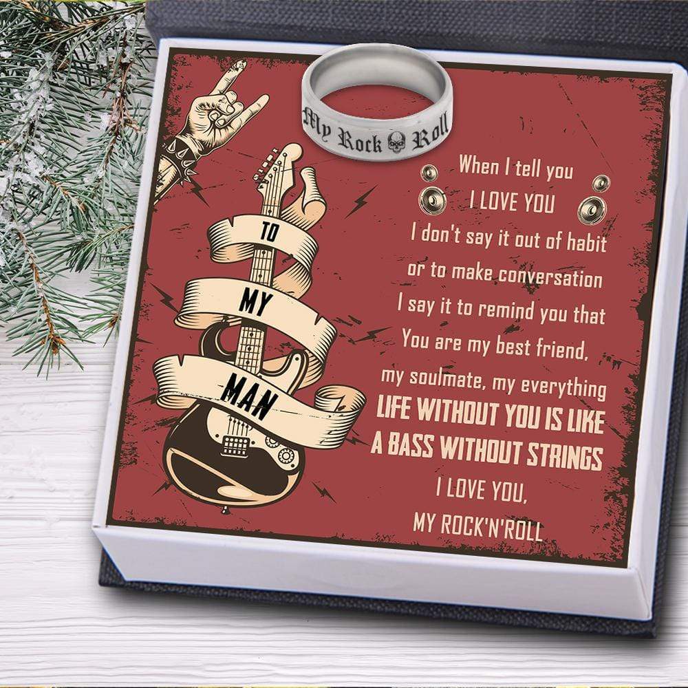 Rock 'N' Roll Ring - Guitar - To My Man - I Love You - Gri26018