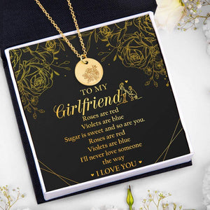 Rose Necklace - To My Girlfriend - I Love You - Gnev13004