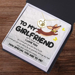 Round Necklace - Dog - To My Girlfriend - I love you - Gnev13007