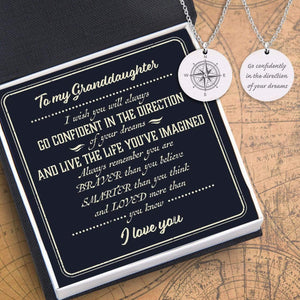 Round Necklace - Family - To My Granddaughter - I Love You - Gnev23001