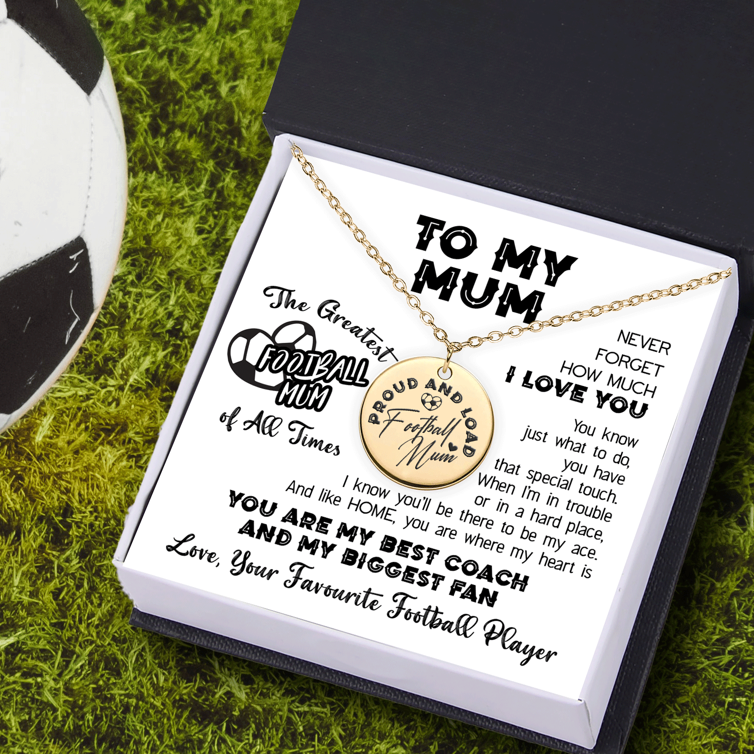 Round Necklace - Football - To My Mum - You Are My Best Coach, And My Biggest Fan - Gnev19036