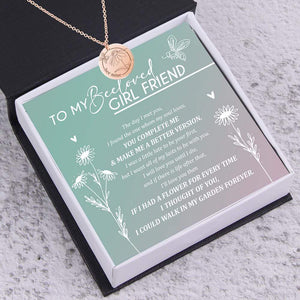 Round Necklace - Garden - To My Beeloved Girlfriend - You Complete Me - Gnev13014