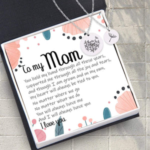 Round Necklace Set - Family - To My Mom - My Heart Will Always Be Tied To You - Gnfc19008