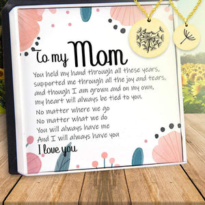 Round Necklace Set - Family - To My Mom - My Heart Will Always Be Tied To You - Gnfc19008
