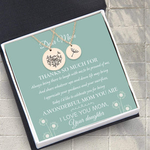 Round Necklace Set - Family - To My Mom - Thank You So Much For Always Being There - Gnfc19005