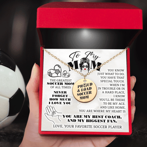 Round Necklace - Soccer - To My Mom - You Are My Best Coach, And My Biggest Fan - Gnev19030