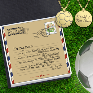 Round Necklace - Soccer - To My Mom - You Are Truly A Beautiful Soul - Gnev19021