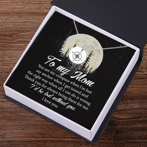 Round Necklace - Travel - To My Mom - I'd Be Lost Without You - Gnev19010