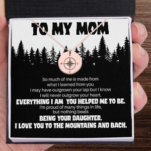 Round Necklace - Travel - To My Mom - I Will Never Outgrow Your Heart - Gnev19022