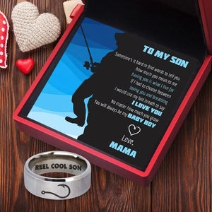 Rune Ring - Fishing - To My Son- You Will Always Be My Baby Boy  - Gri16001