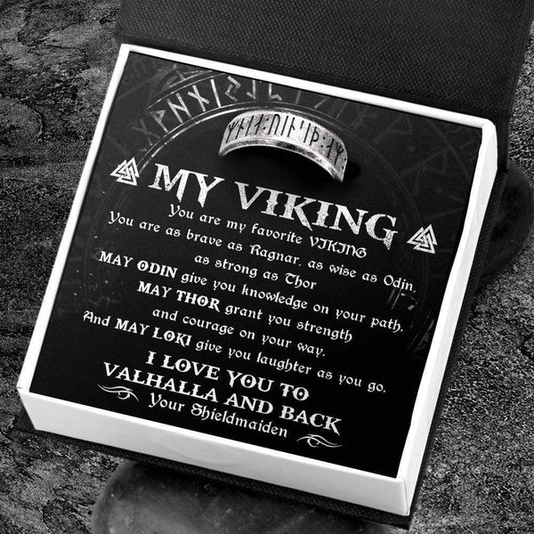 Rune Ring Gift for Vikings: 