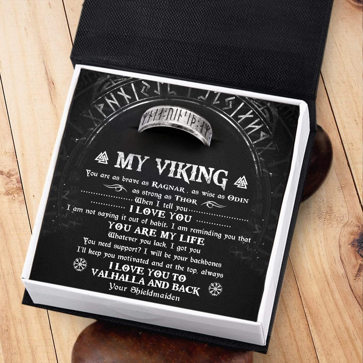 Rune Ring - My Viking - You Are My Life - Gri26004