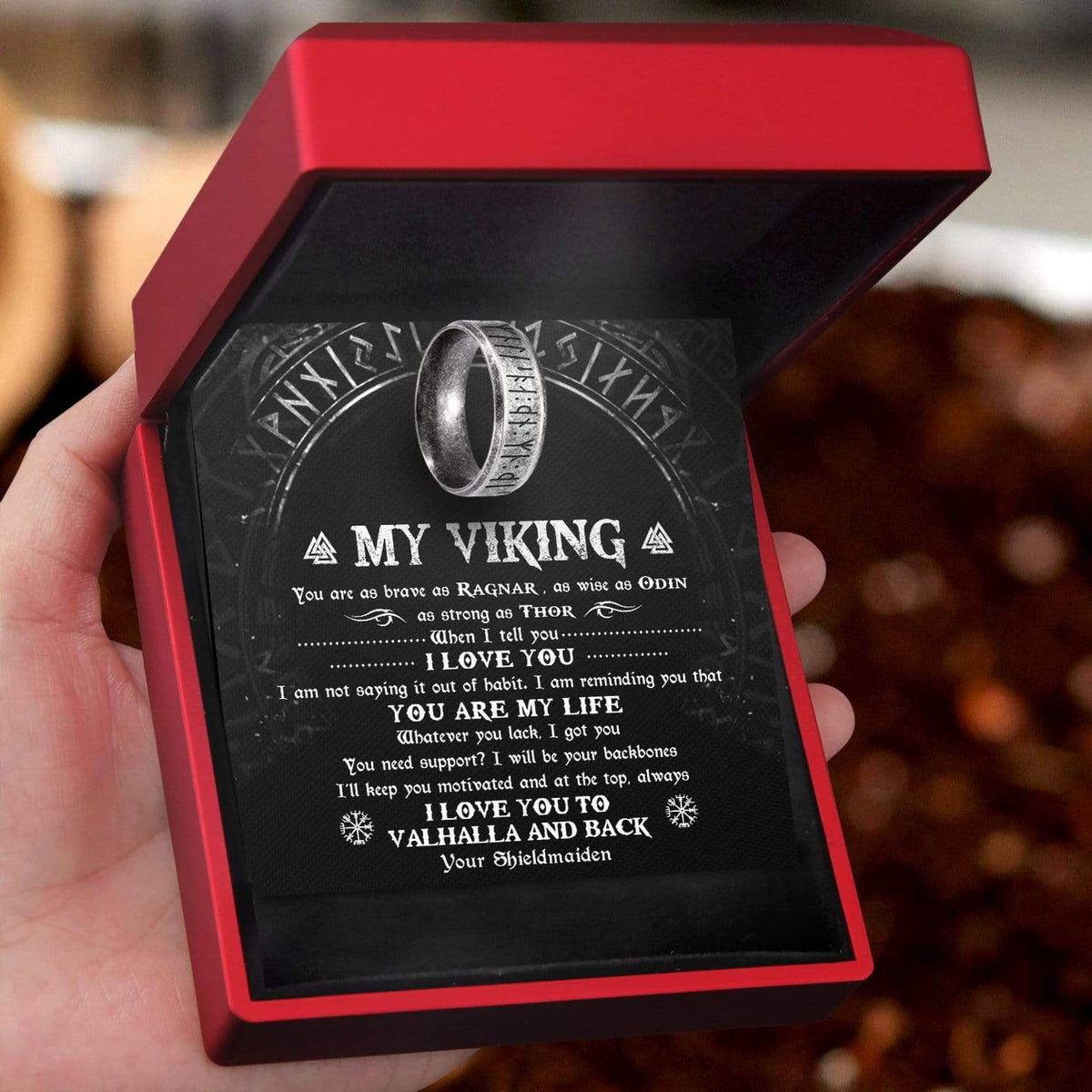 Rune Ring - My Viking - You Are My Life - Gri26004