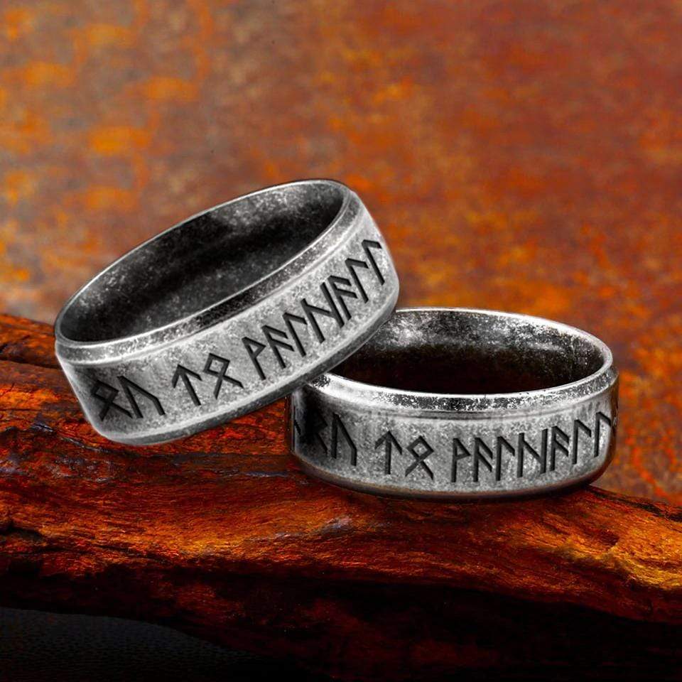 Rune Ring - Viking - My Viking Husband - I Love You To Valhalla And Back - Gri14001