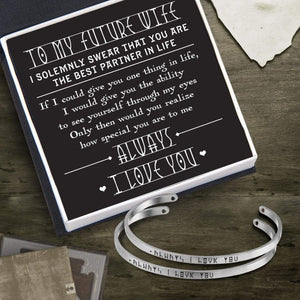 Runic Style Couple Bracelets - To My Future Wife - I Solemnly Swear That You Are The Best Partner In Life - Gbt25003