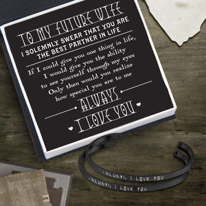 Runic Style Couple Bracelets - To My Future Wife - I Solemnly Swear That You Are The Best Partner In Life - Gbt25003