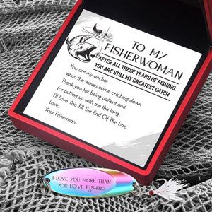 Sequin Fishing Bait - Fishing - To My Fisherwoman - I'll Love You Till The End Of The Line - Gfab13002