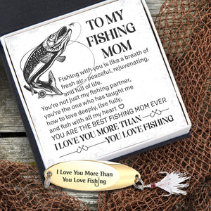 Sequin Fishing Bait - Fishing - To My Mom - I Love You More Than You Love Fishing - Gfab19003