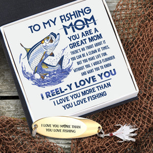 Sequin Fishing Bait - Fishing - To My Mom - I Love You More Than You Love Fishing - Gfab19011