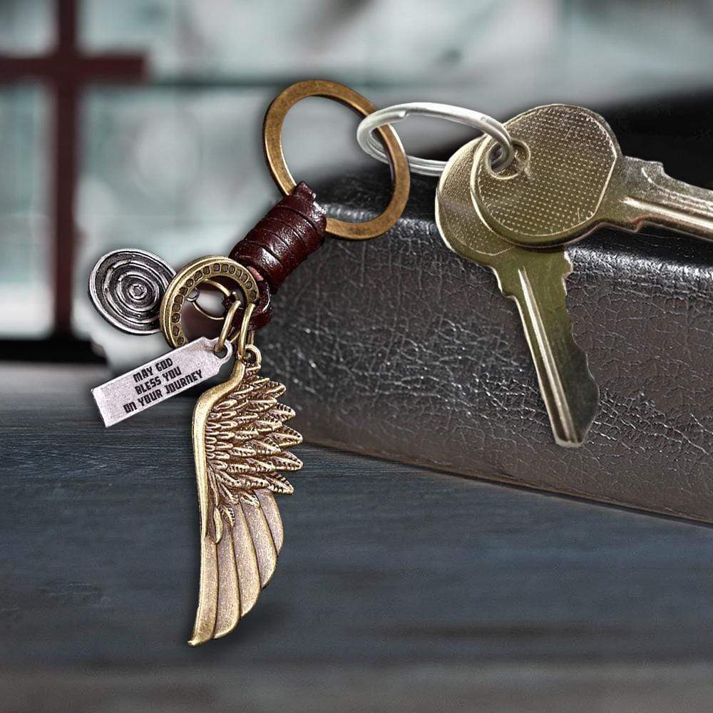Single Angel Wing Keychain - To My Man - No Matter Where You Are I Will Always Be There - Gkak26001