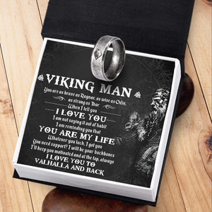 Skoll & Hati Rune Ring - My Viking Man - You Are My Life - Grk26002