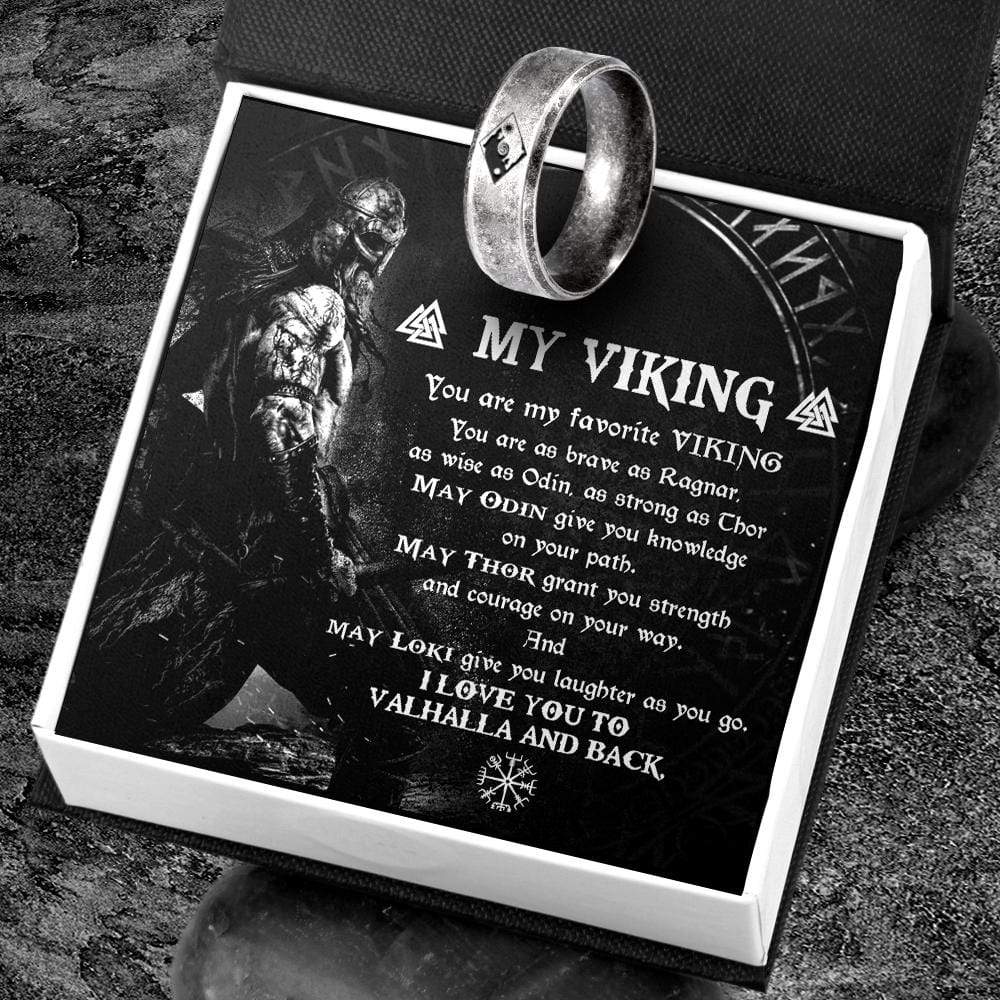Skoll & Hati Rune Ring - My Viking - You Are My Favorite Viking - Grk26001